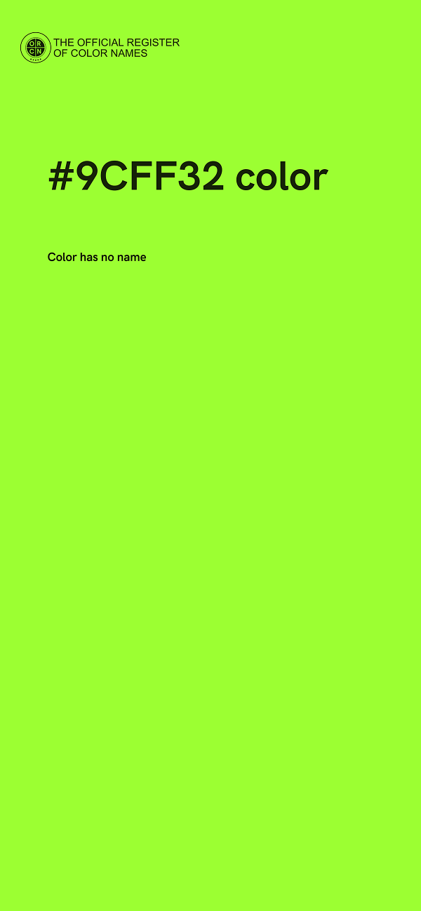 #9CFF32 color image