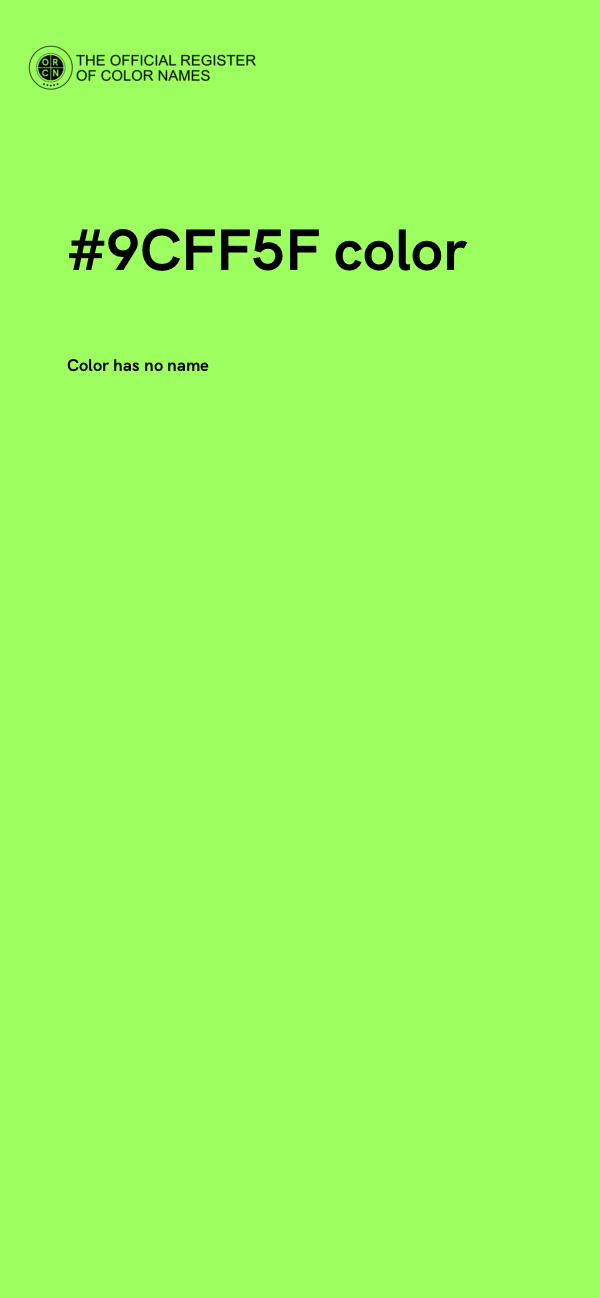 #9CFF5F color image