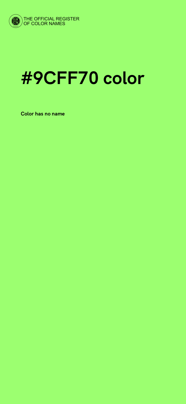 #9CFF70 color image