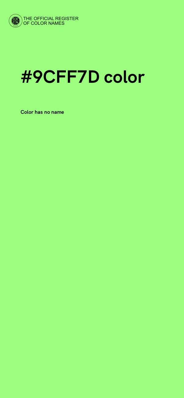 #9CFF7D color image
