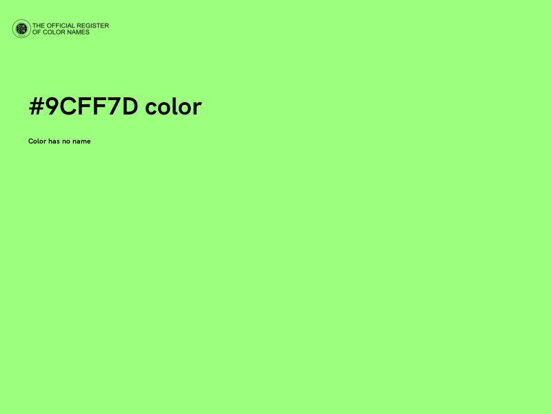 #9CFF7D color image