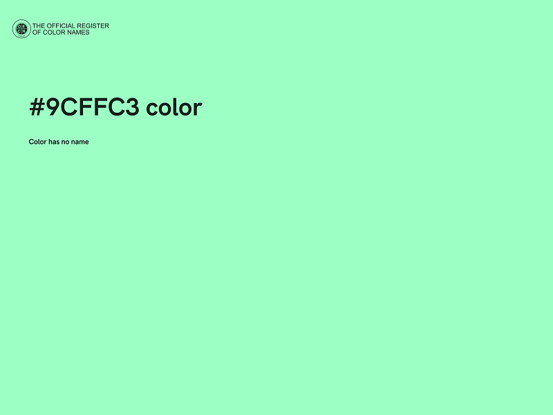 #9CFFC3 color image