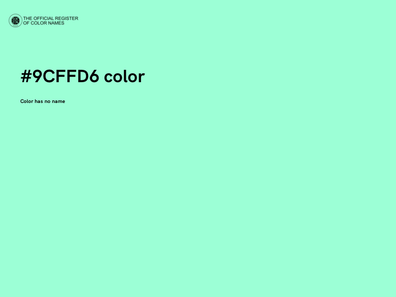 #9CFFD6 color image