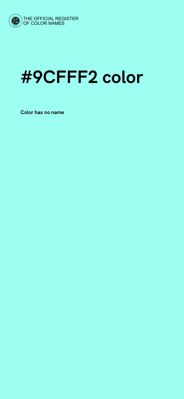 #9CFFF2 color image