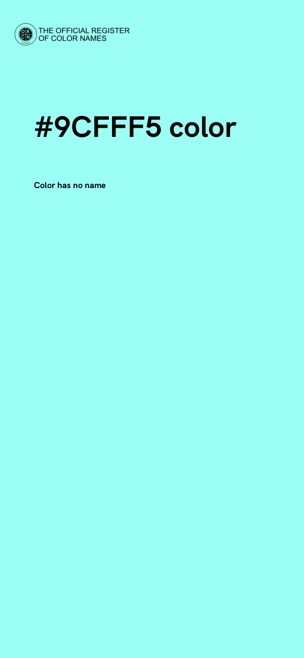 #9CFFF5 color image