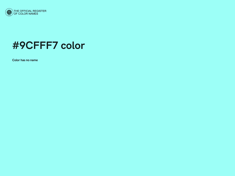 #9CFFF7 color image