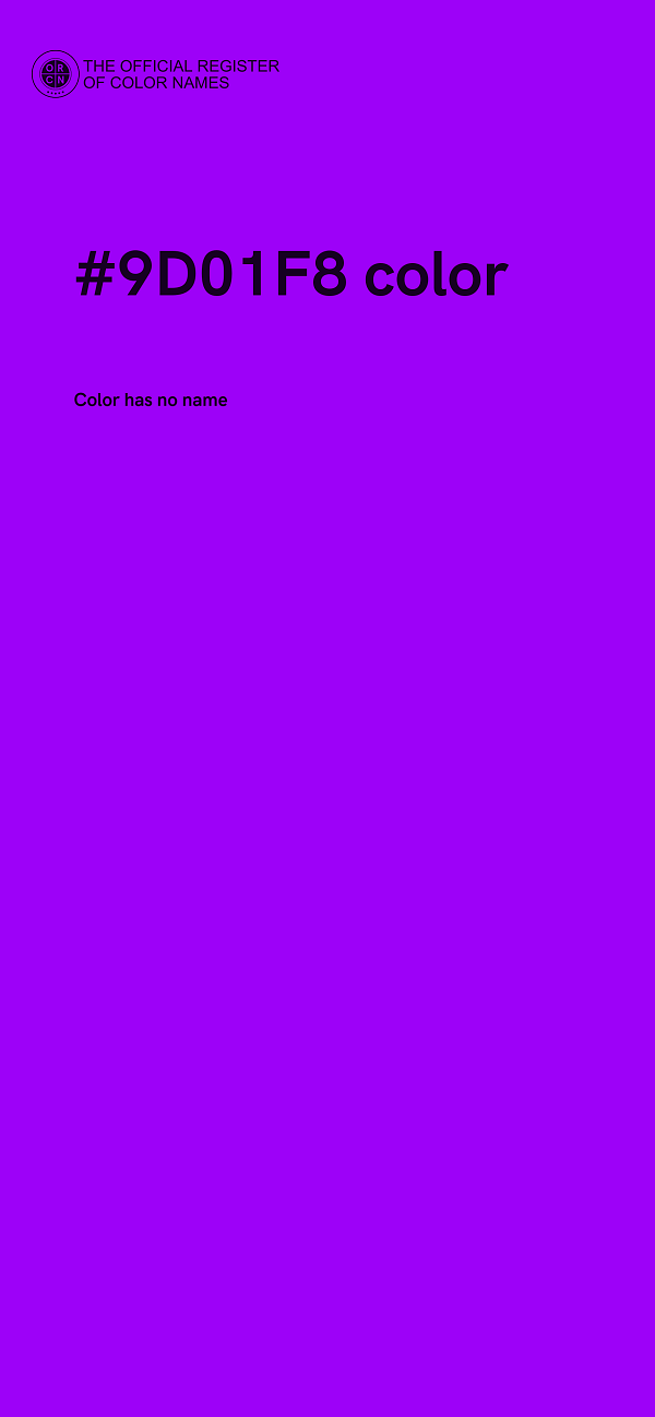 #9D01F8 color image