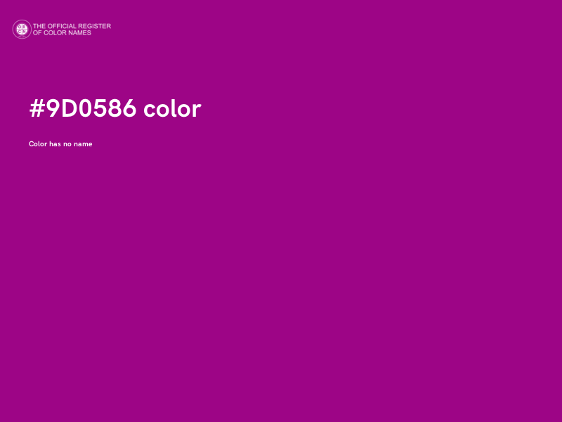 #9D0586 color image