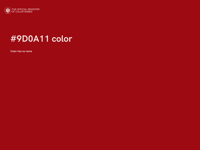 #9D0A11 color image