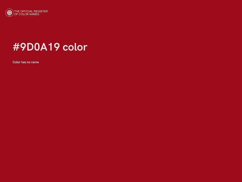 #9D0A19 color image