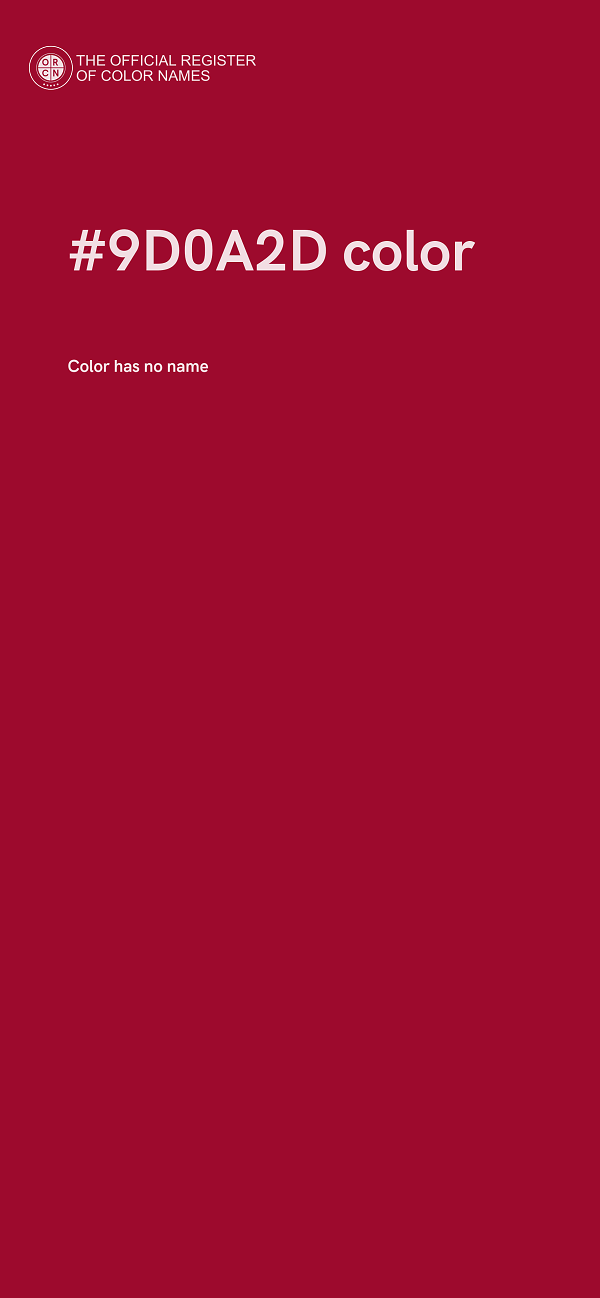 #9D0A2D color image