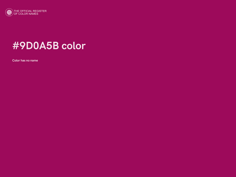 #9D0A5B color image