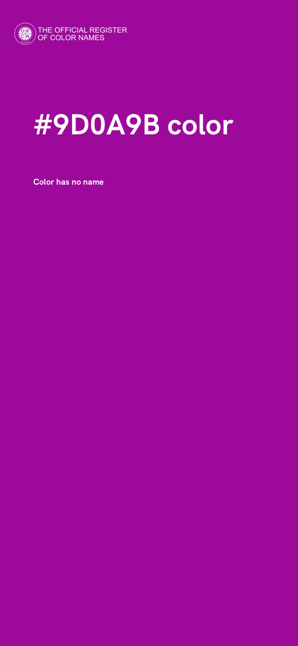 #9D0A9B color image