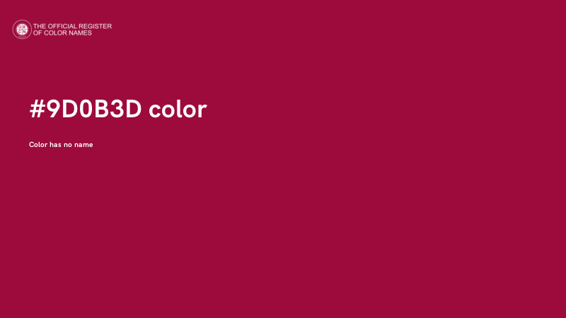 #9D0B3D color image
