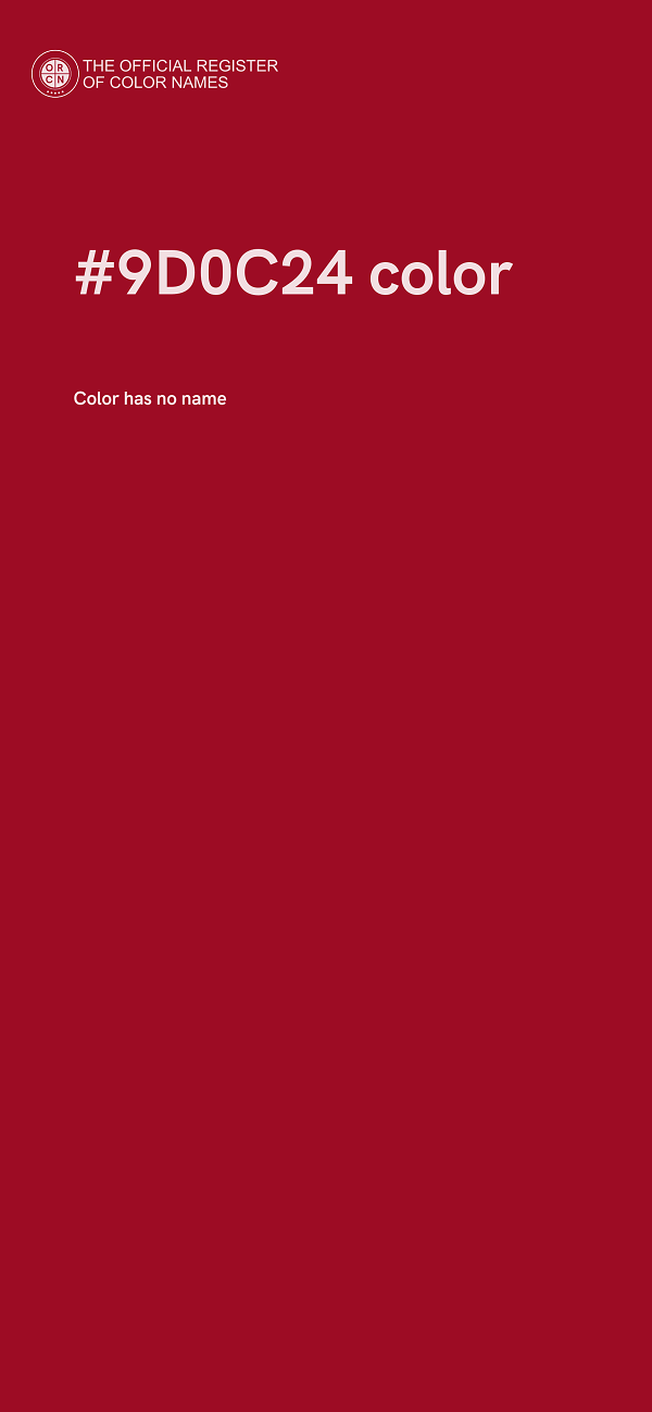 #9D0C24 color image