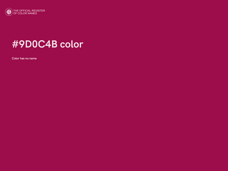 #9D0C4B color image