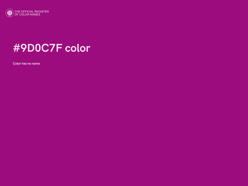 #9D0C7F color image