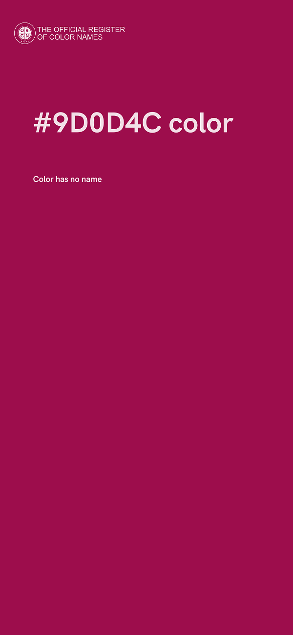 #9D0D4C color image