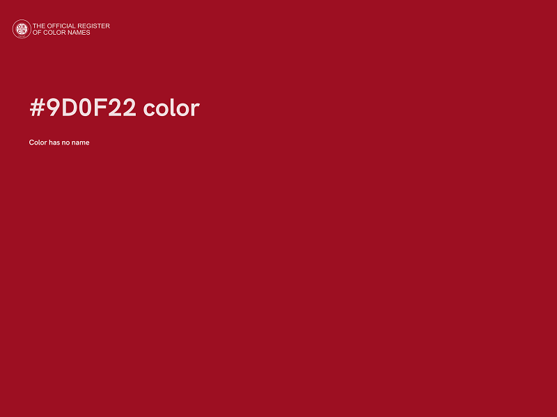 #9D0F22 color image