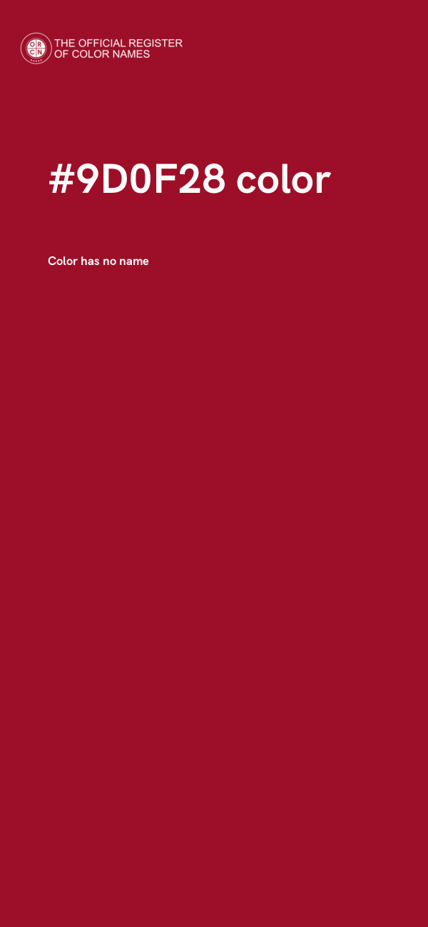 #9D0F28 color image