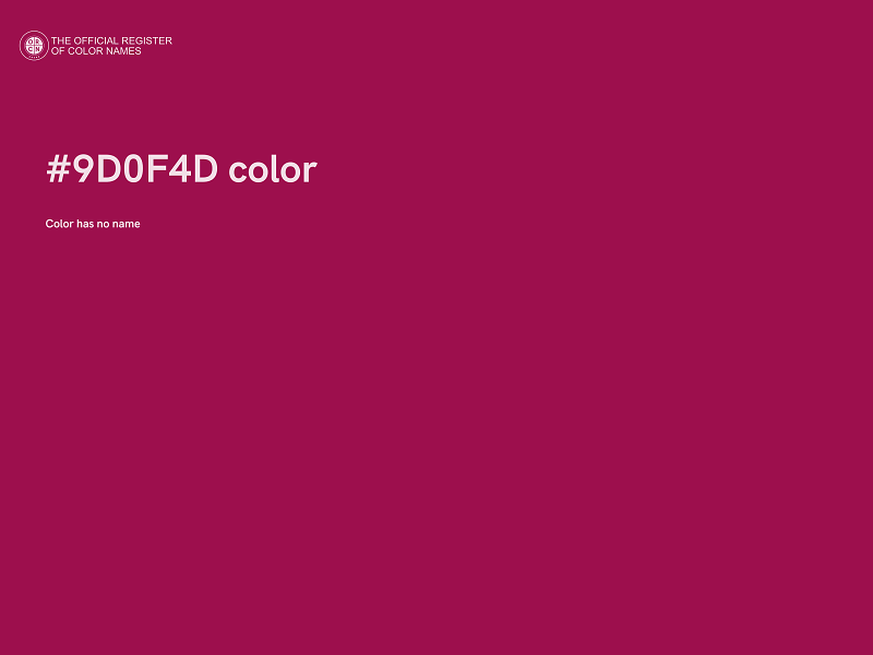 #9D0F4D color image