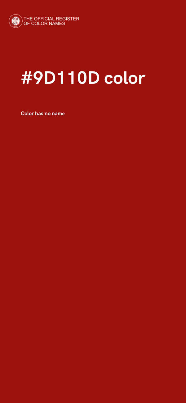 #9D110D color image