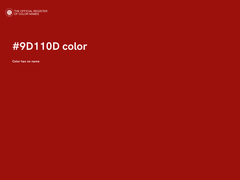 #9D110D color image
