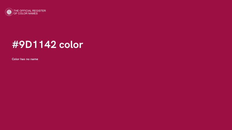 #9D1142 color image