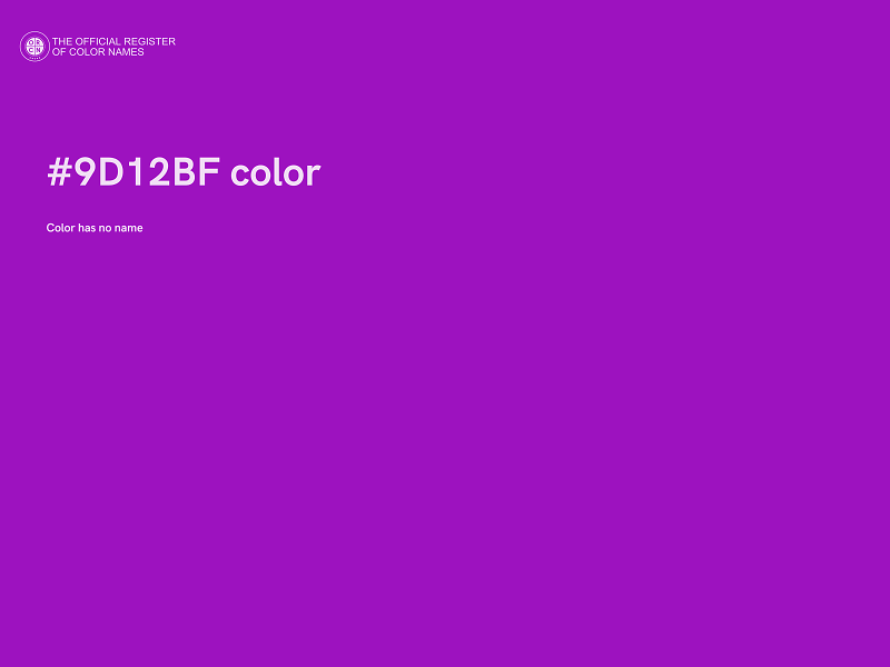 #9D12BF color image