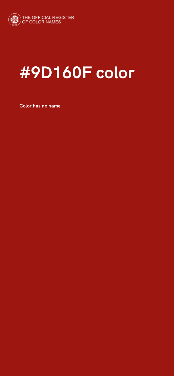 #9D160F color image