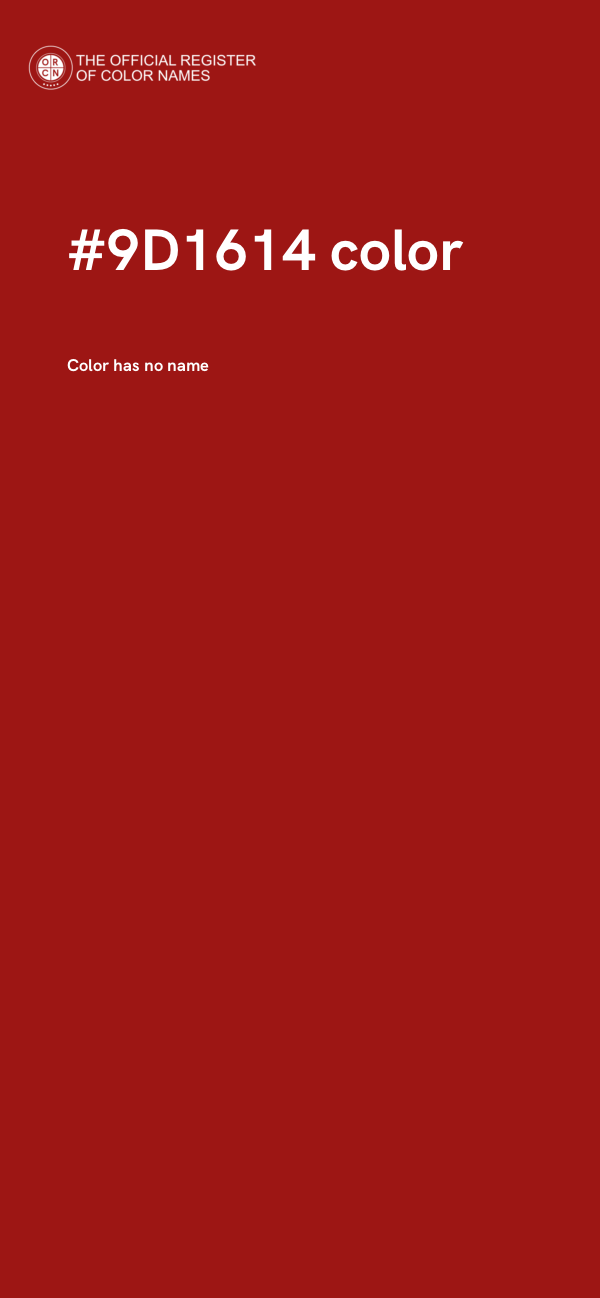 #9D1614 color image