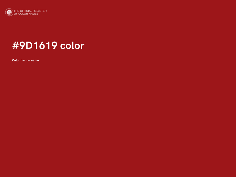 #9D1619 color image