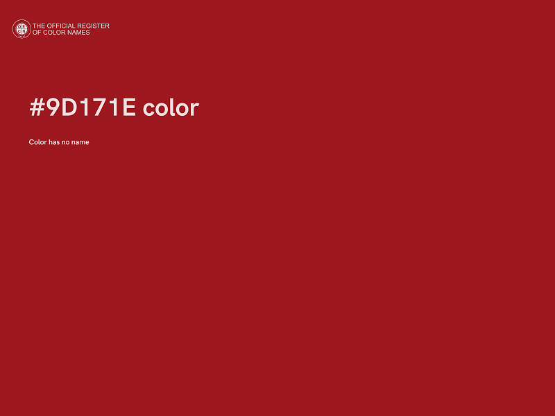 #9D171E color image