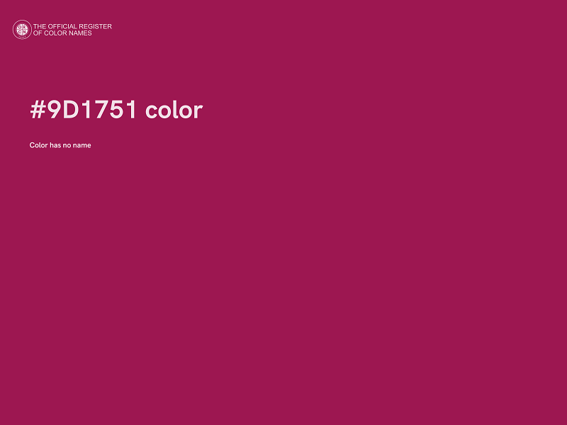 #9D1751 color image