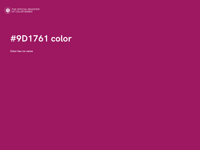 #9D1761 color image