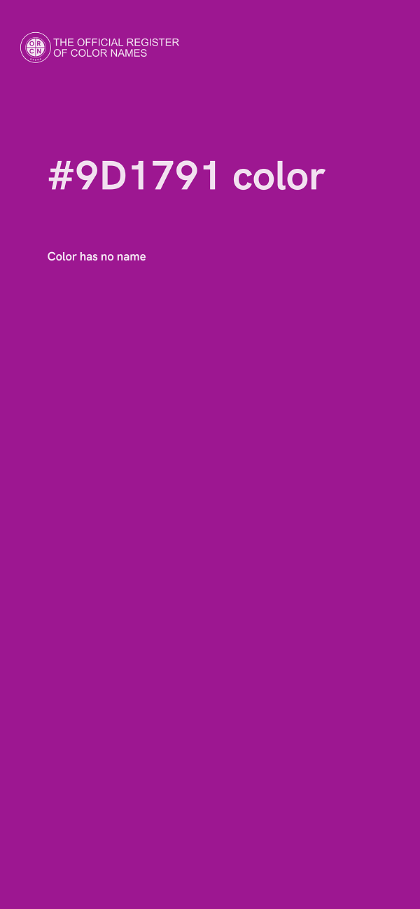 #9D1791 color image