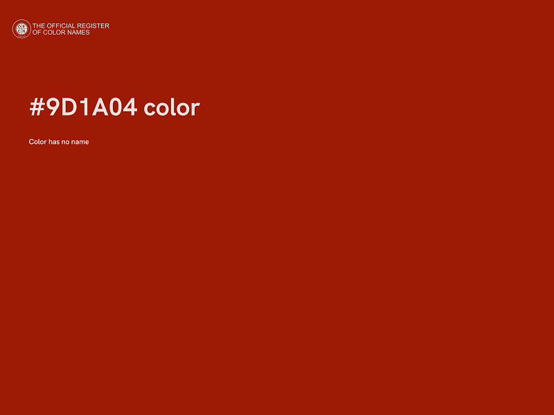 #9D1A04 color image