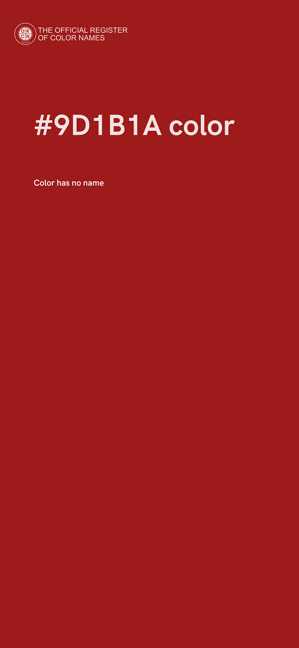 #9D1B1A color image