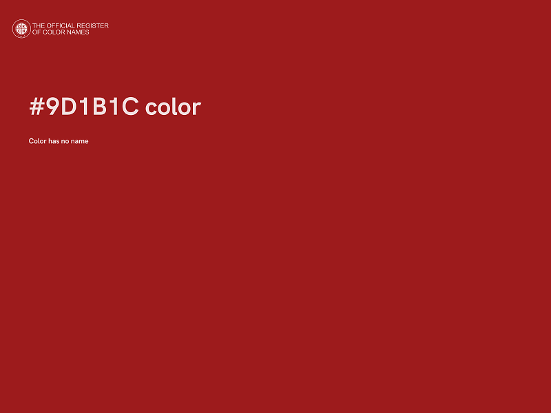 #9D1B1C color image