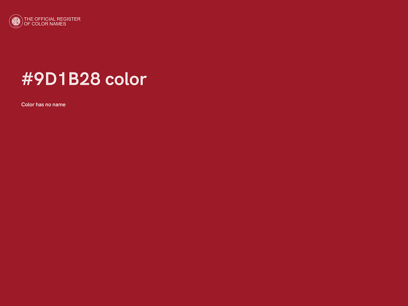 #9D1B28 color image