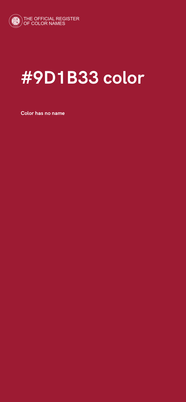 #9D1B33 color image