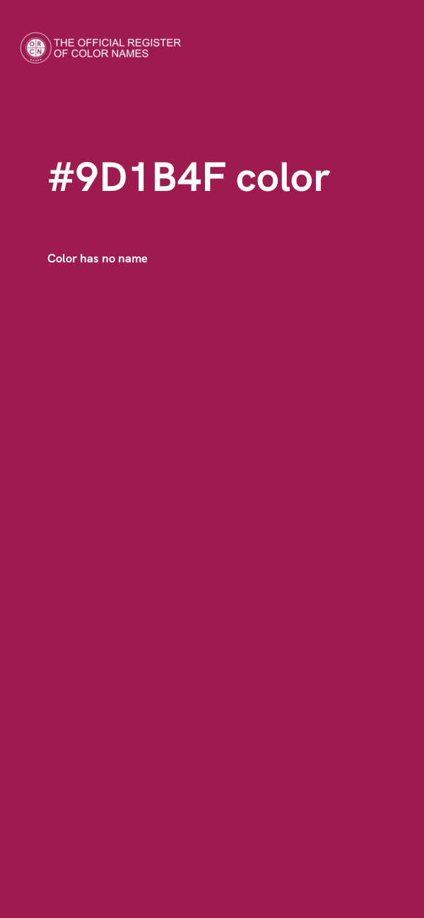 #9D1B4F color image