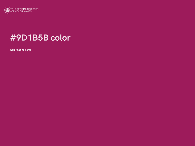 #9D1B5B color image