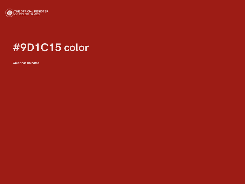 #9D1C15 color image