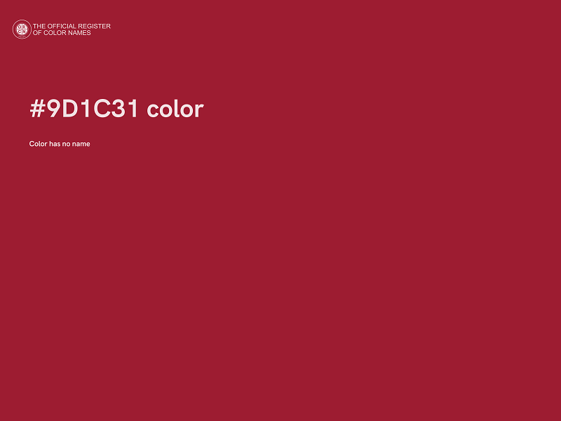 #9D1C31 color image