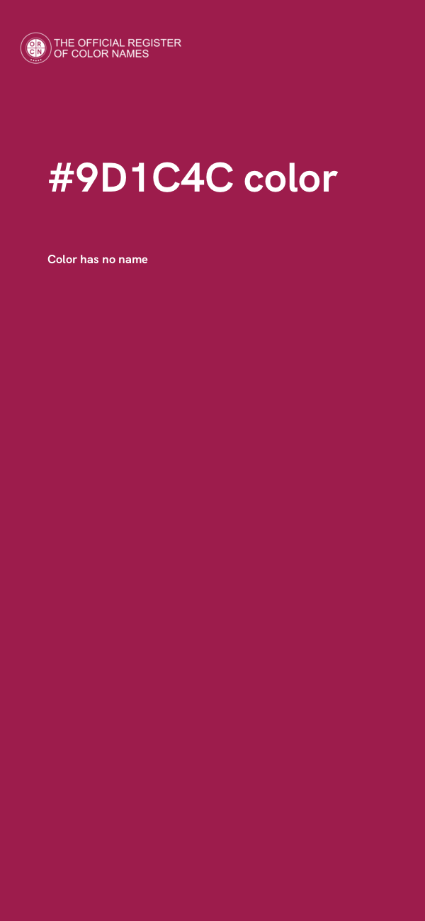 #9D1C4C color image