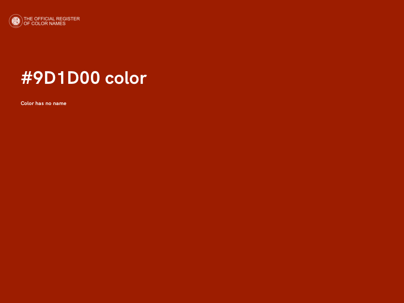 #9D1D00 color image