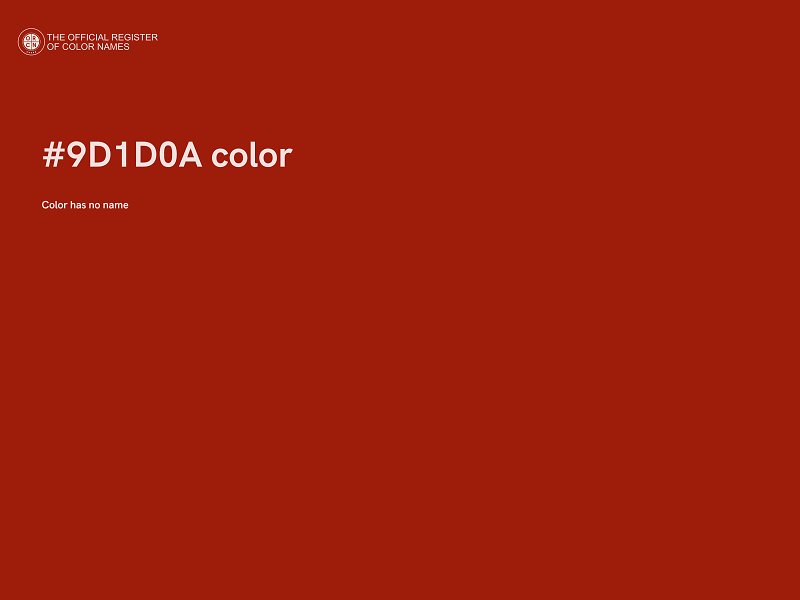 #9D1D0A color image