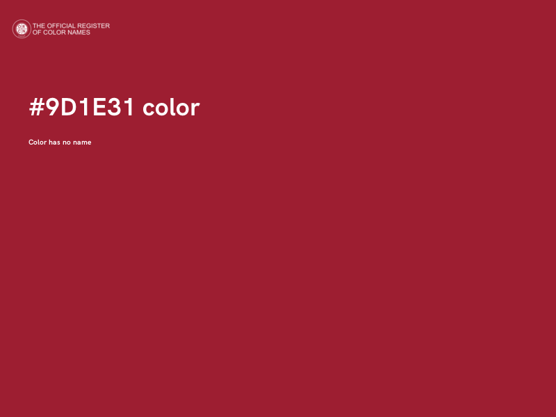 #9D1E31 color image