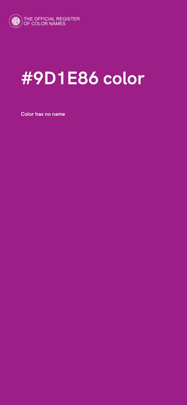 #9D1E86 color image